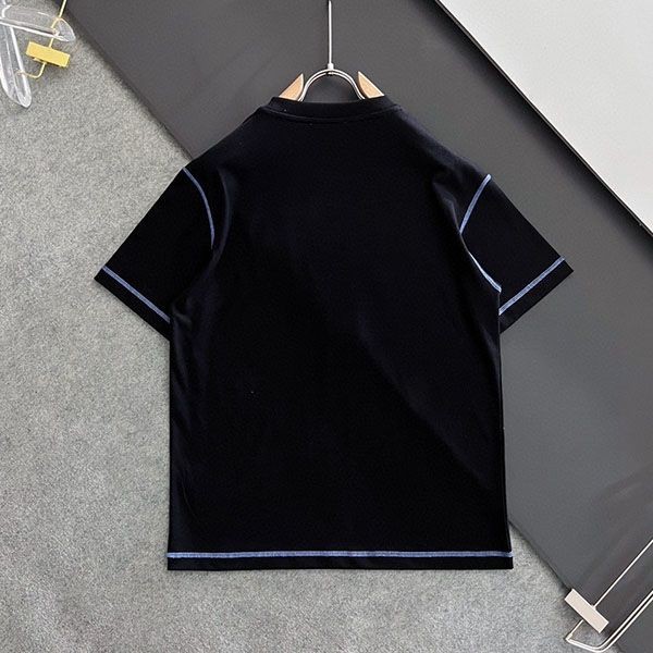 確保済みプラダ 偽物 エンボス ロゴ コットン Tシャツ 2色 puj65769激安送料無料