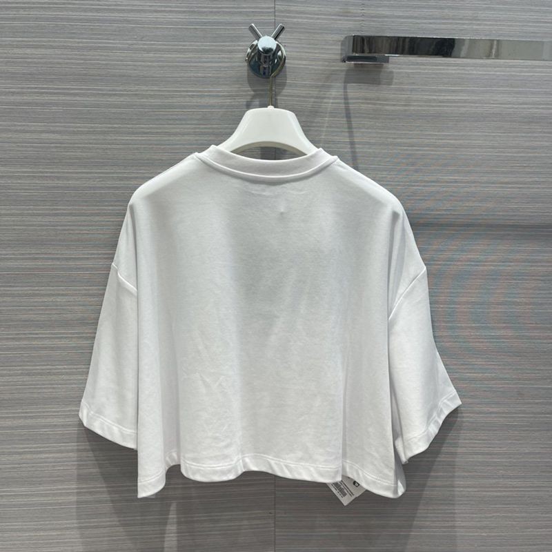 【日本未発売】プラダ 刺繍入り ジャージー Tシャツ パロディ 半袖☆送料込 puj71082人気