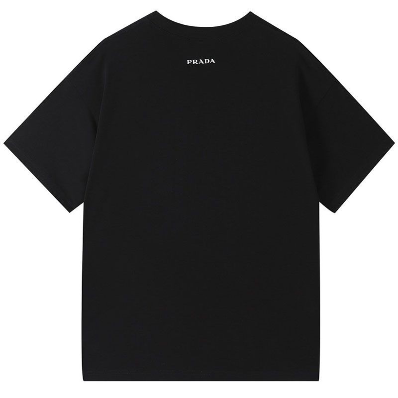 定番プラダ ミラノロゴ コットンTシャツ コピー puj82177通販
