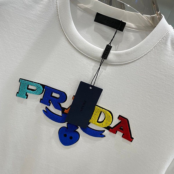 プラダ 偽物 ロゴ刺繍 Tシャツ pup99952激安送料無料