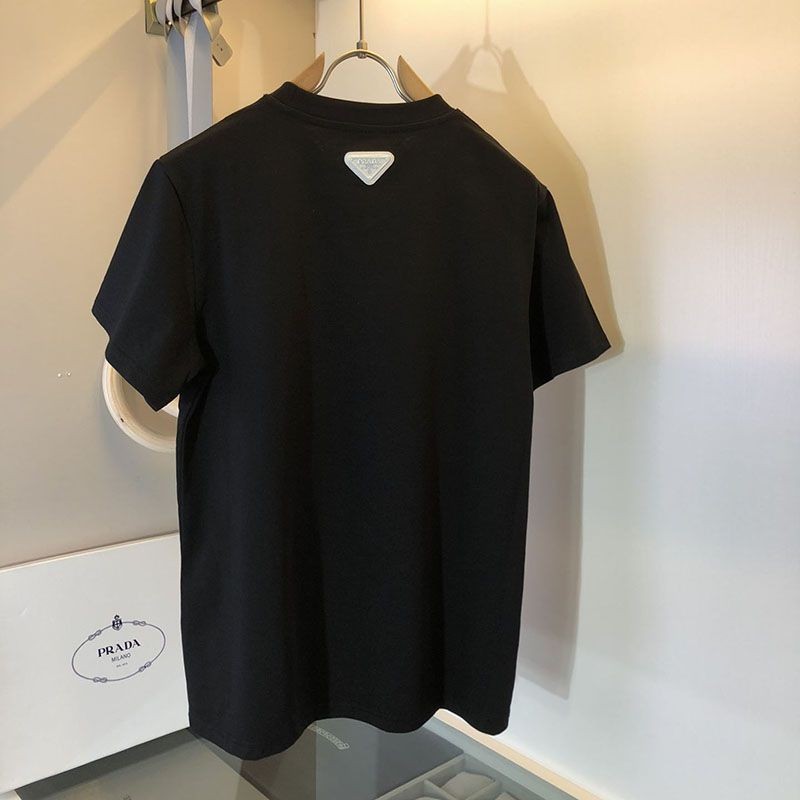 人気急上昇プラダ ロゴ コットンTシャツ 偽物 pur10999通販