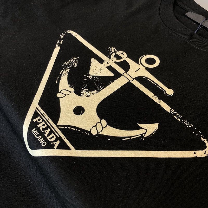 人気急上昇プラダ ロゴ コットンTシャツ 偽物 pur10999高い品質