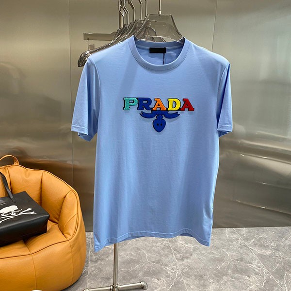 プラダ ロゴ刺繍 Tシャツ コピー put33599通販