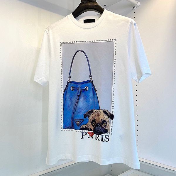 《大人気》プラダ オーバーサイズ プリントジャージーTシャツ 偽物 puu07070