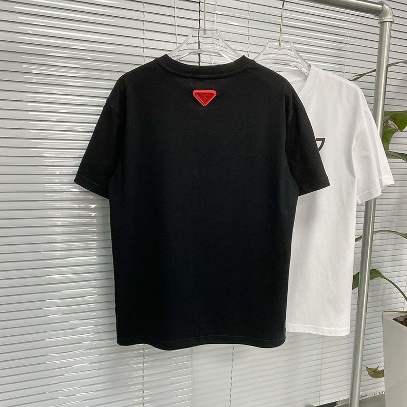 世界中で大人気♪プラダ タイガー コットンTシャツ 偽物 2色 puu33769激安送料無料