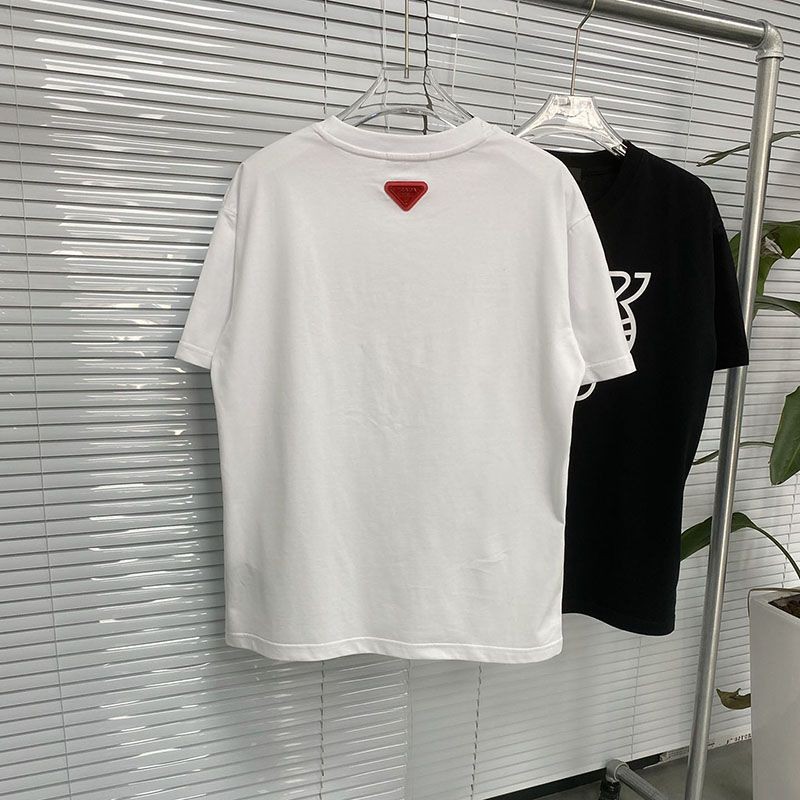 世界中で大人気♪プラダ タイガー コットンTシャツ 偽物 2色 puu33769激安通販サイト