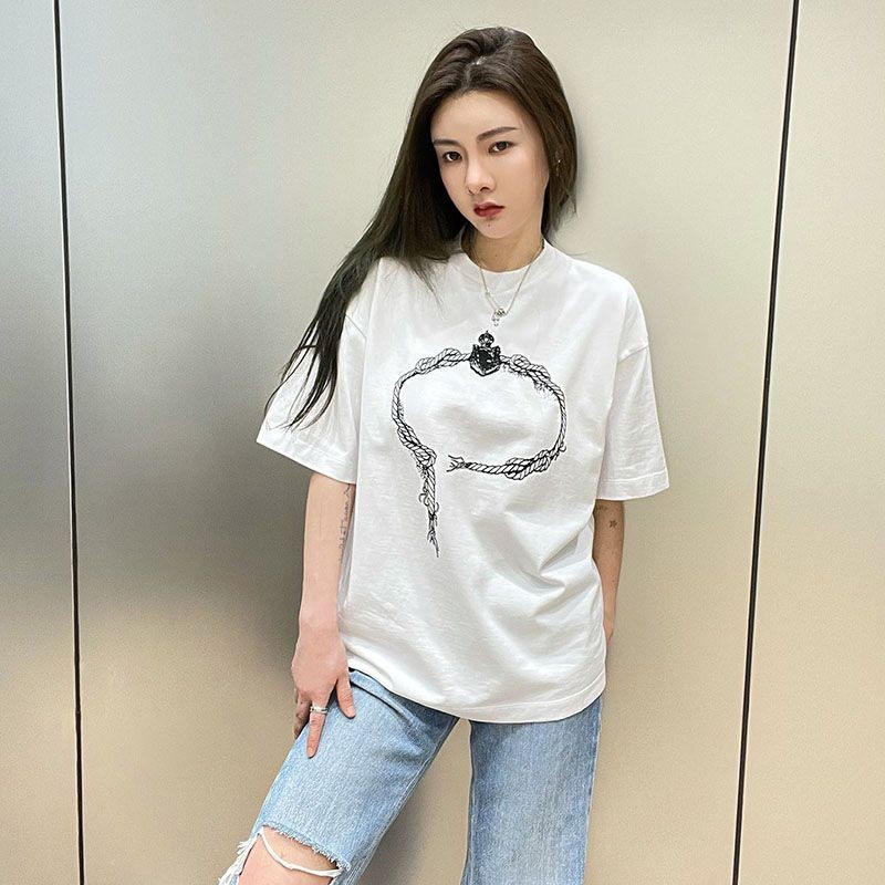 希少色プラダ プリントコットンTシャツ コピー 2色 puu55816激安送料無料
