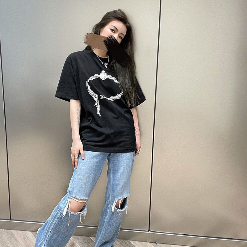 希少色プラダ プリントコットンTシャツ コピー 2色 puu55816人気