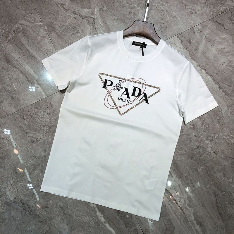 春夏新作プラダ ロゴ コットンTシャツ コピー 2色 puw68086通販