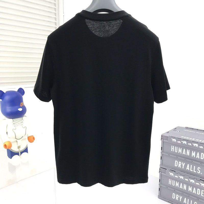 入手困難プラダ ロゴ コットンTシャツ 偽物 ブラック pux02777通販