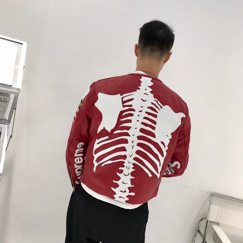 21AW新作シュプリーム コピー 革のジャケット  Vanson Leather Bones Jacket She85383激安送料無料