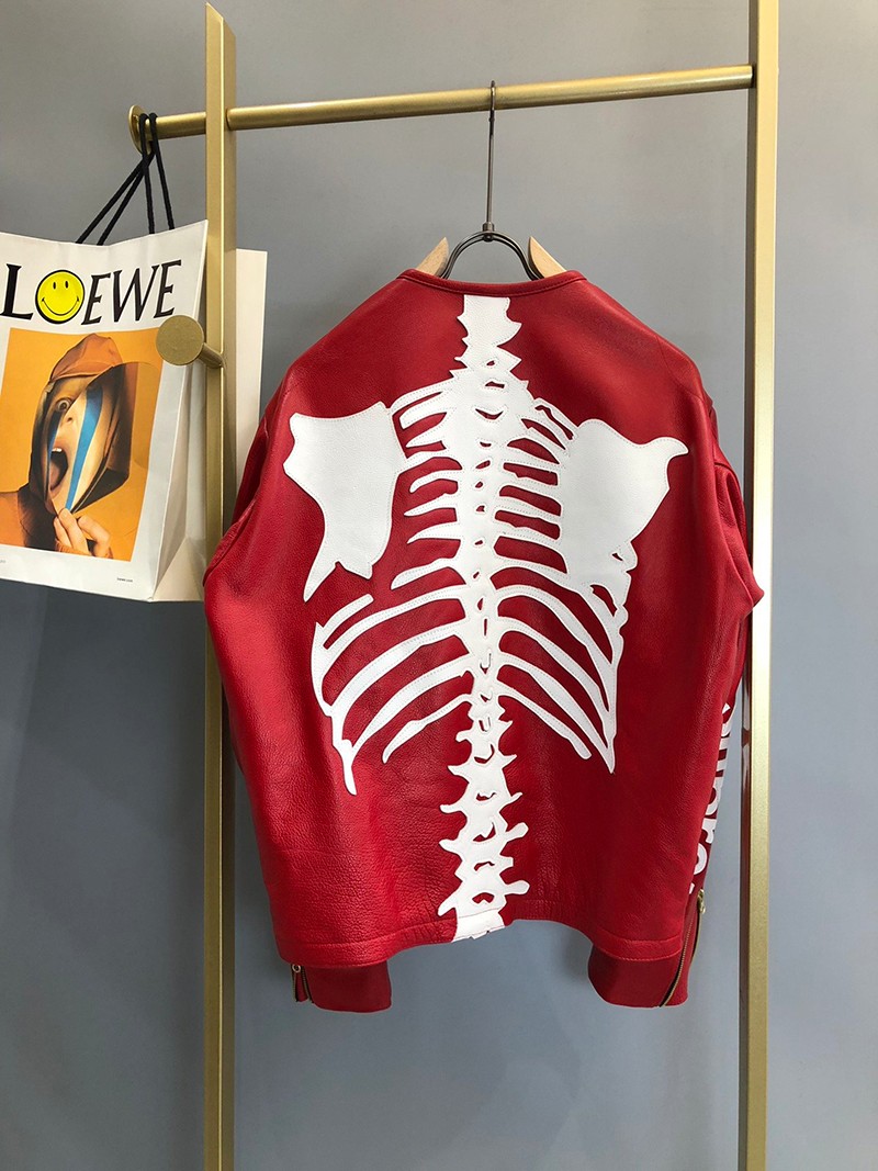 21AW新作シュプリーム コピー 革のジャケット  Vanson Leather Bones Jacket She85383高い品質