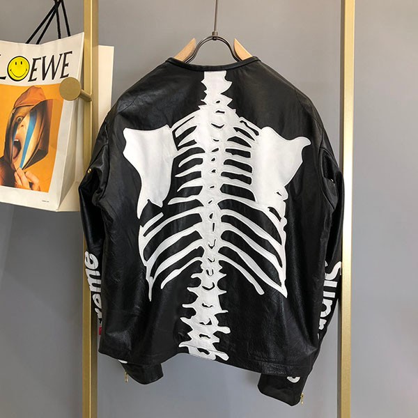 春もの新作シュプリーム コピー 革のジャケット  Vanson Leather Bones Jacket Shg54235通販