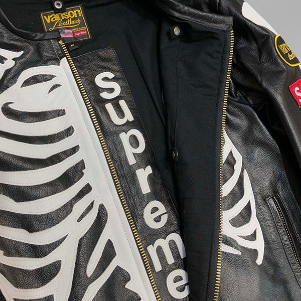 春もの新作シュプリーム コピー 革のジャケット  Vanson Leather Bones Jacket Shg54235高い品質