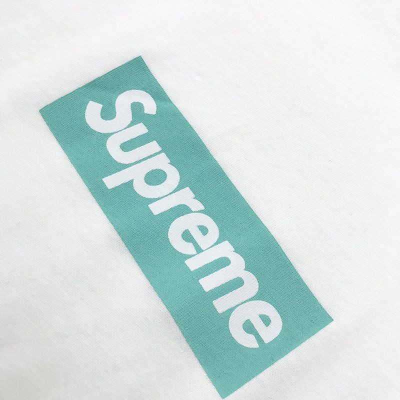 【日本未発売】シュプリーム x ティファニー コピー コラボ ボックスロゴ Tシャツ Shn20594高い品質