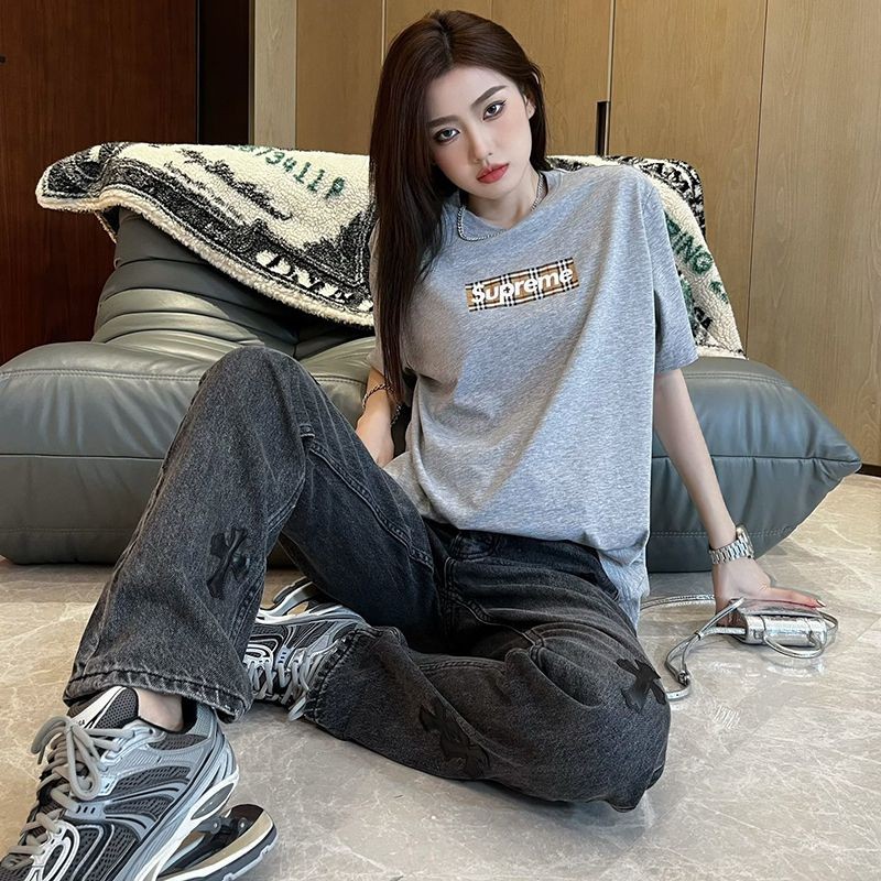 春夏新作 コラボ シュプリーム × バーバリー ボックスロゴTシャツ パロディ Shv76947高い品質