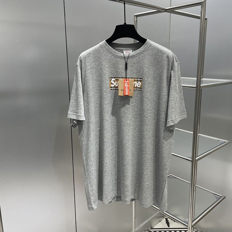 春夏新作 コラボ シュプリーム × バーバリー ボックスロゴTシャツ パロディ Shv76947最高級