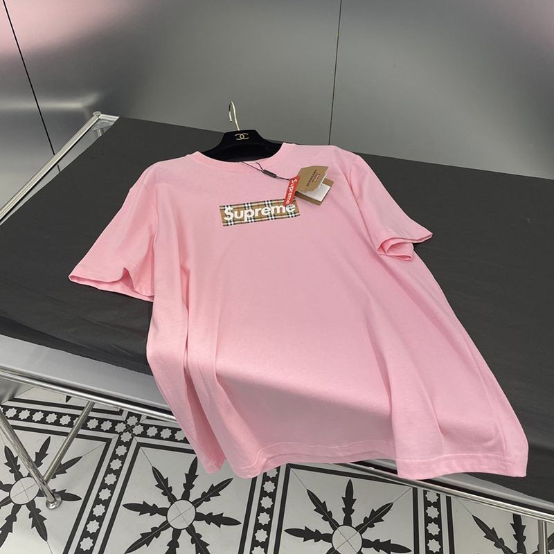 ★日本!!人気！コラボ シュプリーム × バーバリー ボックスロゴ Tシャツ 偽物 Shv94864N級品