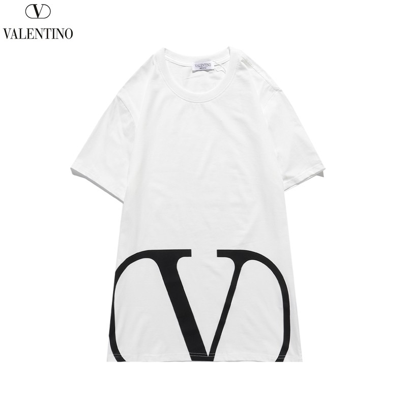 関税込ヴァレンティノ Tシャツ コピー VLTN コットンロゴ Tシャツ 2色 Vua65573激安送料無料
