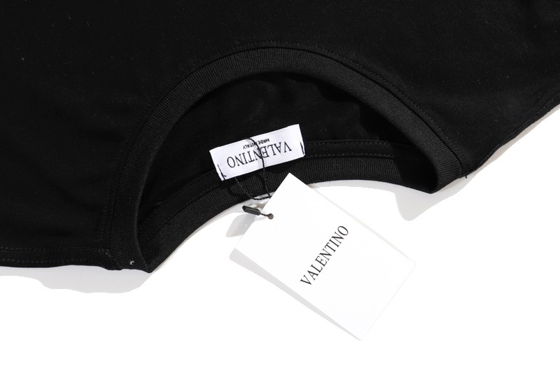 関税込ヴァレンティノ Tシャツ コピー VLTN コットンロゴ Tシャツ 2色 Vua65573最高級