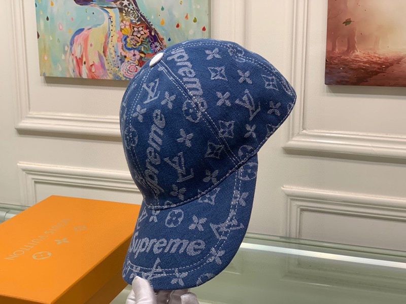 希少色シュプリーム ヴィトン キャップ コピー Perforated Camp Cap navy 2色 vub13408激安送料無料