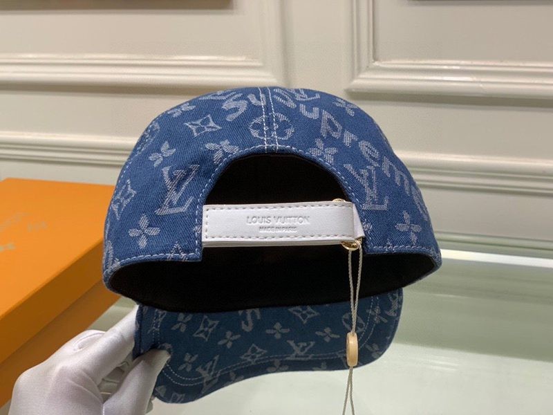 希少色シュプリーム ヴィトン キャップ コピー Perforated Camp Cap navy 2色 vub13408N級品