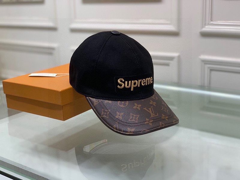 争奪戦シュプリーム ヴィトン キャップ コピー Perforated Camp Cap navy 2色 vuk83095激安送料無料