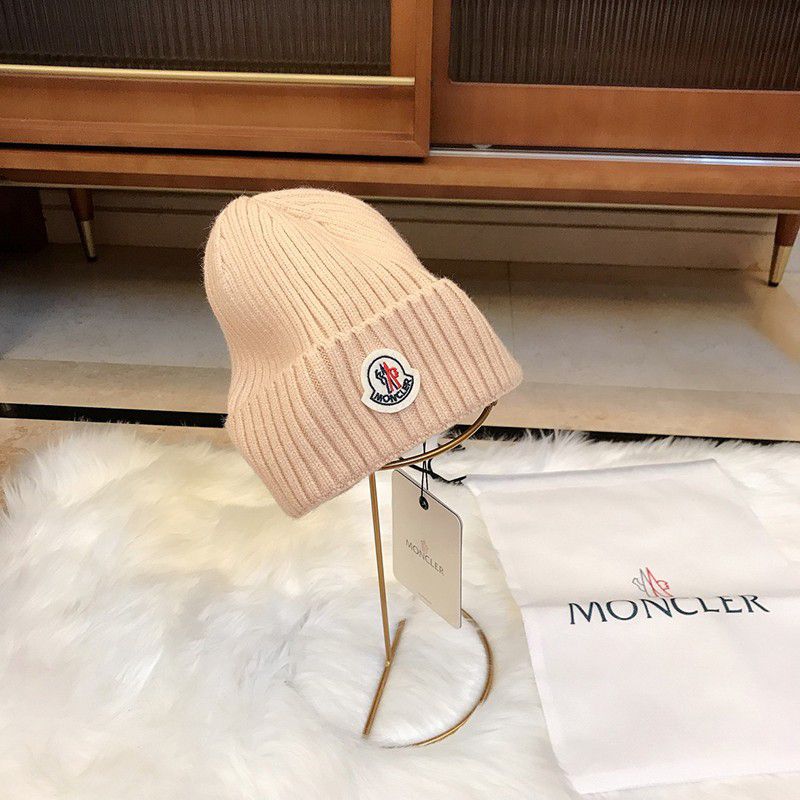 人気急上昇 モンクレール リブ ビーニー ロゴ パッチ ニット帽 mog21781品質保証