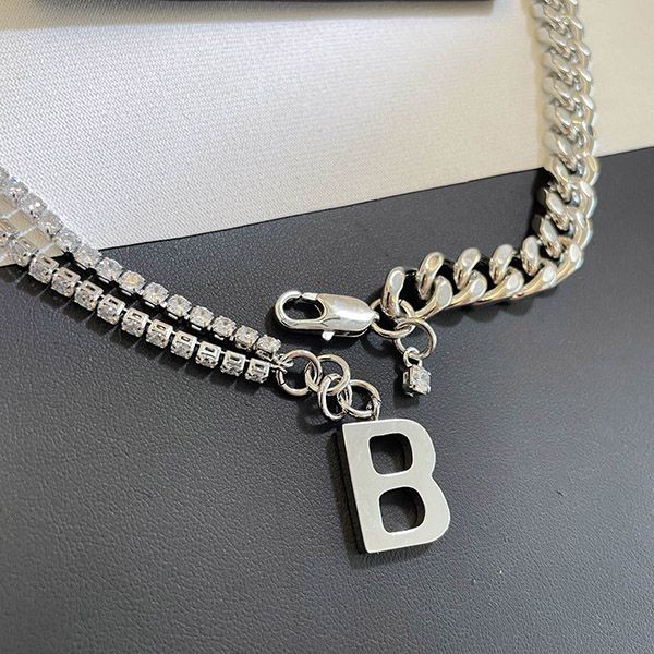 日本未入荷バレンシアガ Bロゴ シルバー チェーン ネックレス 偽物 bag43171高い品質