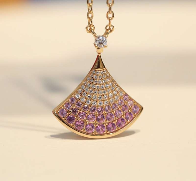 目を惹くカラー ブルガリ ビーゼロワン ネックレス コピー DIVAS DREAM☆ローズGold＆輝くダイヤ☆ネックレスS310 Buf46484激安送料無料