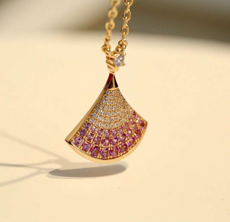 目を惹くカラー ブルガリ ビーゼロワン ネックレス コピー DIVAS DREAM☆ローズGold＆輝くダイヤ☆ネックレスS310 Buf46484最高級