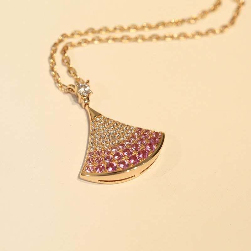 目を惹くカラー ブルガリ ビーゼロワン ネックレス コピー DIVAS DREAM☆ローズGold＆輝くダイヤ☆ネックレスS310 Buf46484品質保証