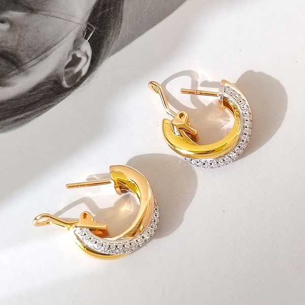 完売必至 カルティエ 3カラー 18K リング ダイヤ トリニティリング ピアス B8031900高い品質