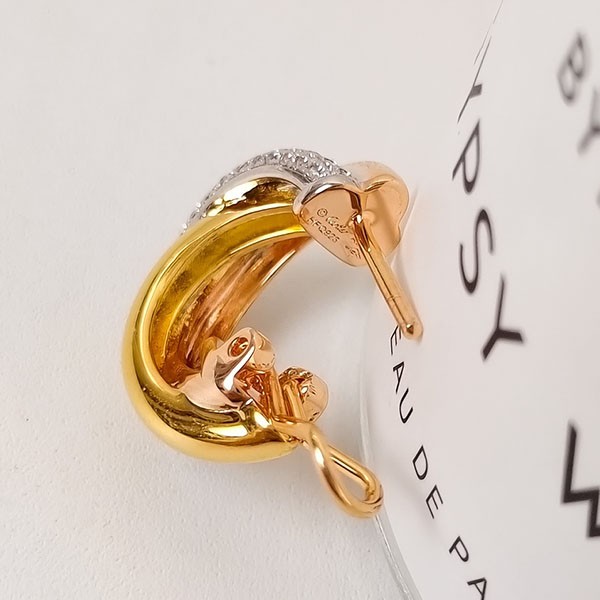 完売必至 カルティエ 3カラー 18K リング ダイヤ トリニティリング ピアス B8031900最高級