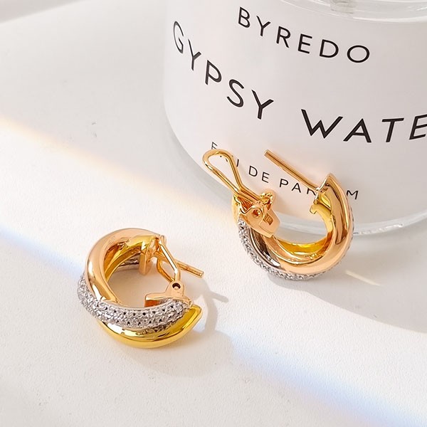 完売必至 カルティエ 3カラー 18K リング ダイヤ トリニティリング ピアス B8031900代引きを販売
