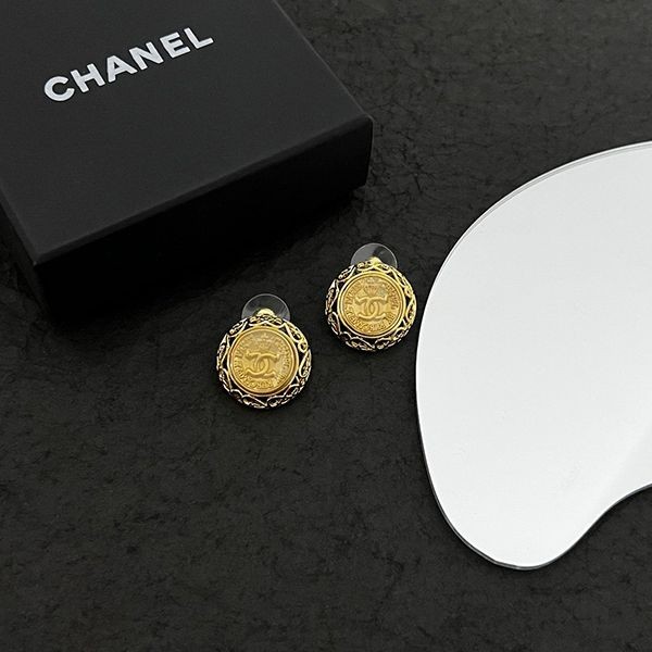 大人気！シャネル ピンク ゴールド丸形 ピアス スーパーコピー sha10696激安送料無料