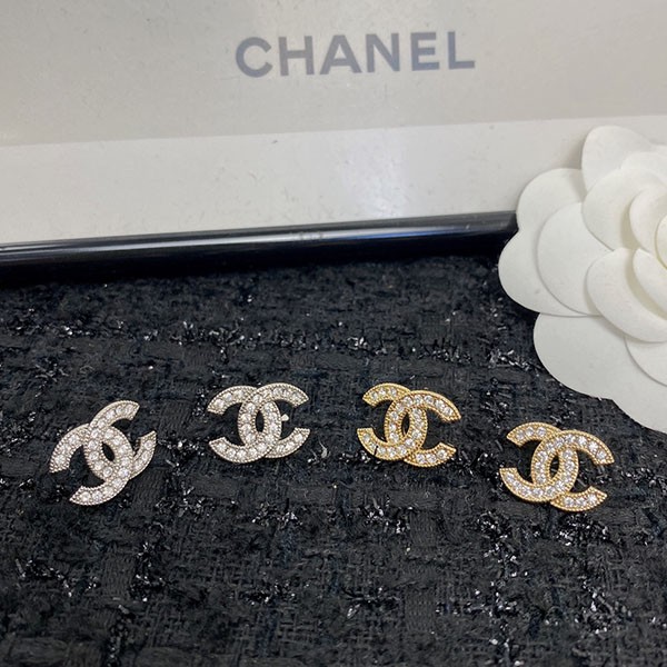 シャネル ccロゴ ピアス メタル&ストラス ゴールド シルバー 2色 shp60757激安送料無料