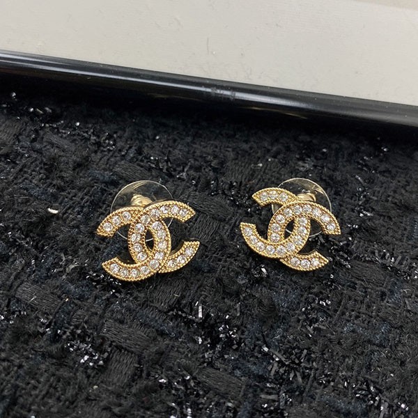 シャネル ccロゴ ピアス メタル&ストラス ゴールド シルバー 2色 shp60757高い品質