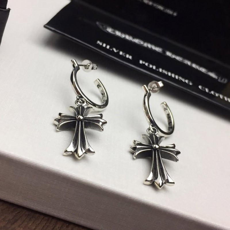 ☆超人気☆ クロムハーツ ピアス コピー CROSS HOOP クロス フープ イヤリング Kud76446通販