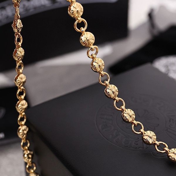 クロムハーツ 22K Gold ペーパーチェーン 偽物 ネックレス Kui84681通販