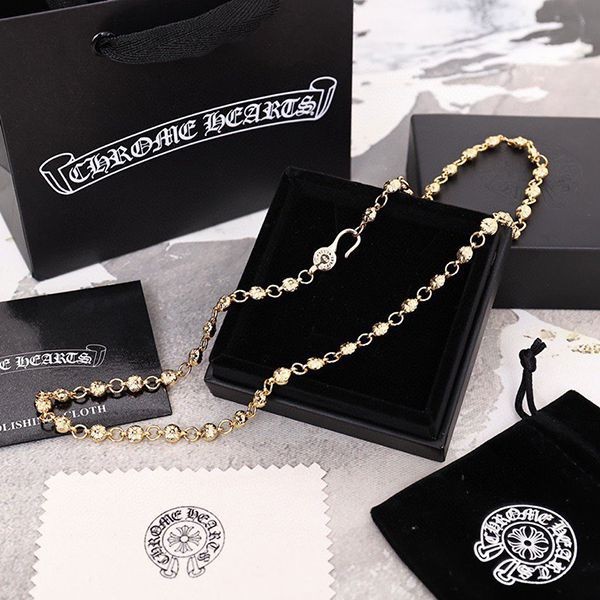 クロムハーツ 22K Gold ペーパーチェーン 偽物 ネックレス Kui84681最高級