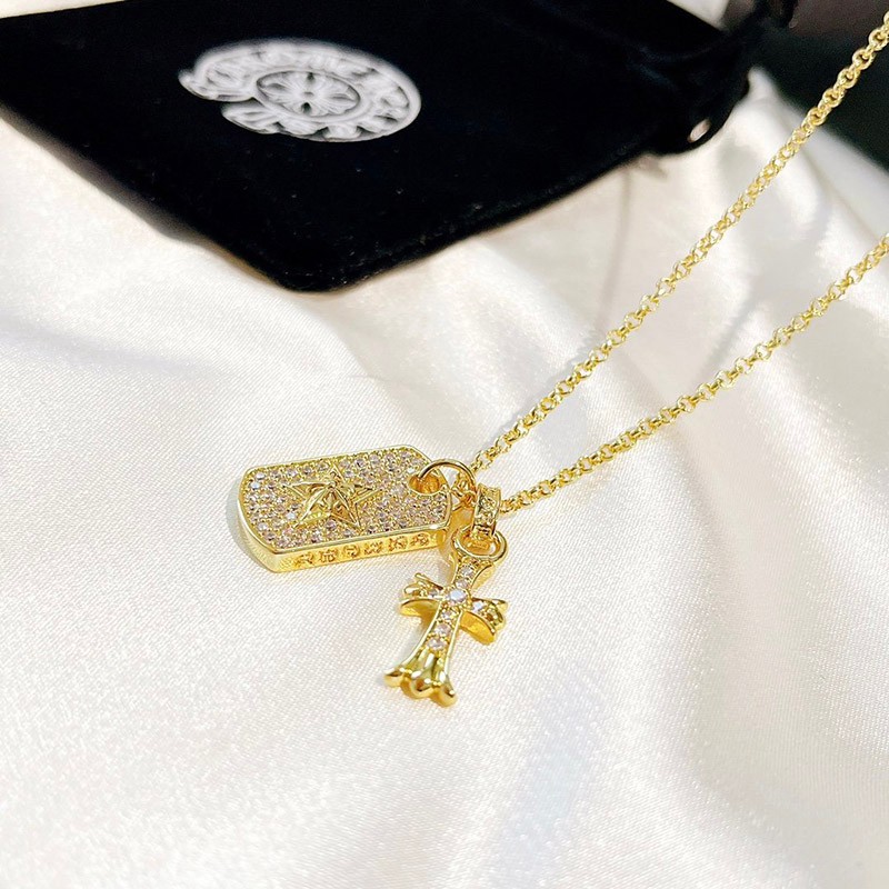 争奪戦 【クロムハーツ ネックレス コピー】CHクロス 22K セーフティピン ゴールド Kun81184激安送料無料