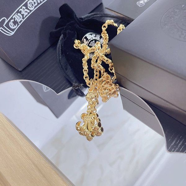 ギフトに最適 クロムハーツ  ゴールドネックレス コピー フレアチャーム Kuo34731最高級