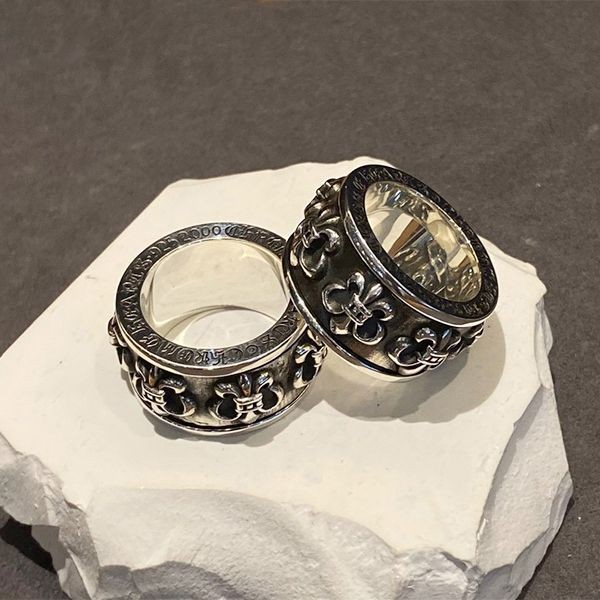 追跡付 クロムハーツ BSフレア FLEUR SPINNER RING スピナー リング Kus11776高い品質