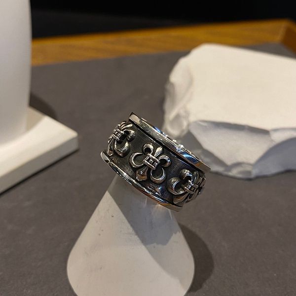 追跡付 クロムハーツ BSフレア FLEUR SPINNER RING スピナー リング Kus11776最高級