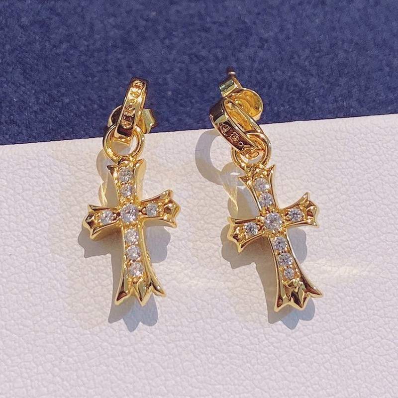 【限定カラー】クロムハーツ ピアス コピー インボイス BABYFAT 22k ダイア ゴールド Kux60897通販