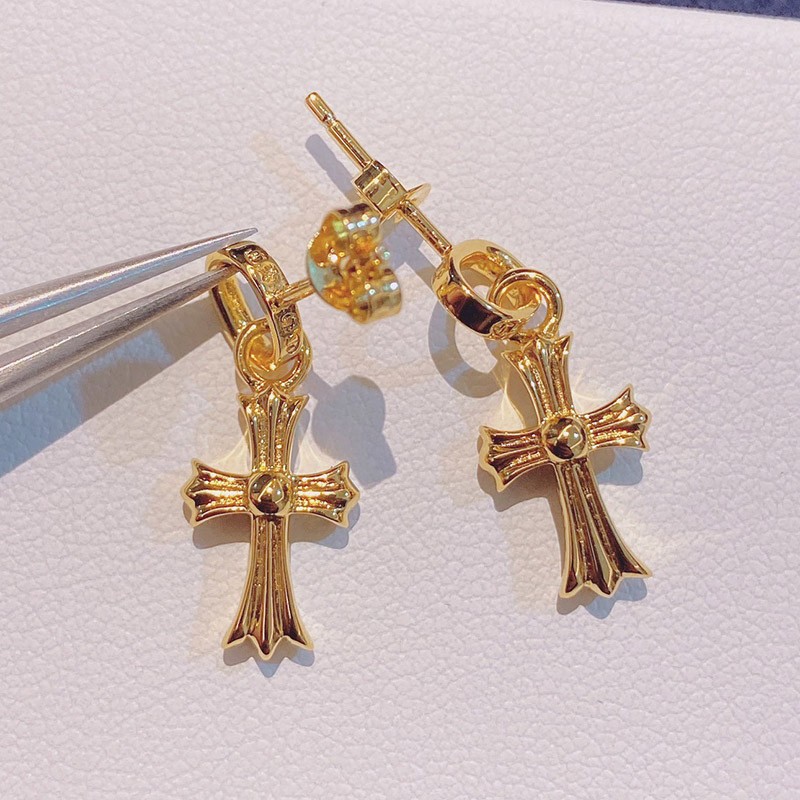 【限定カラー】クロムハーツ ピアス コピー インボイス BABYFAT 22k ダイア ゴールド Kux60897N級品