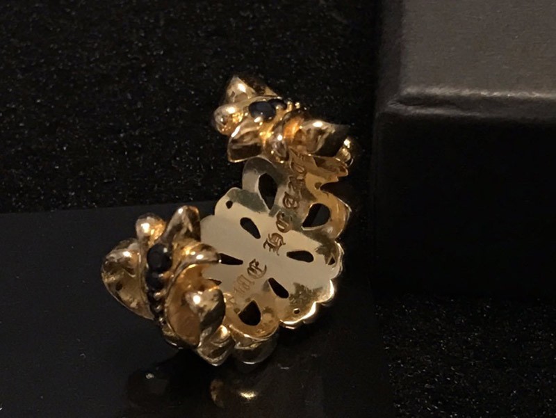 クロムハーツ フローラル 22kGold ダイアモンド ゴールド リング コピー 偽物 Kuy99876高い品質