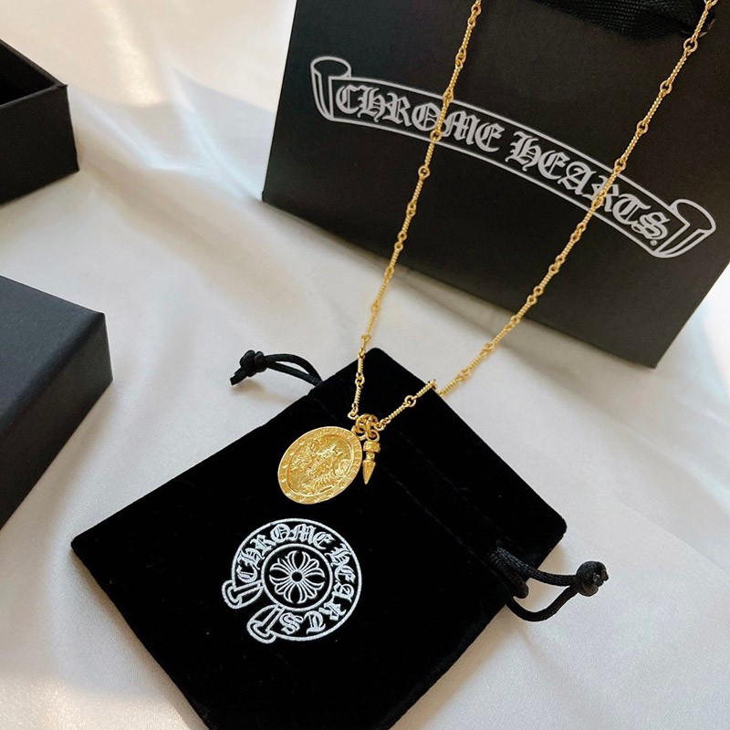定番 【クロムハーツ ネックレス コピー】エンジェル 22K セーフティピン ゴールド Kuz62881激安送料無料