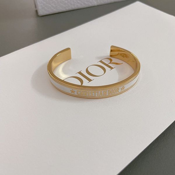 世界中で大人気♪ディオール"ディオール Code"メタル&ラッカー バングル Gold del25178最高級
